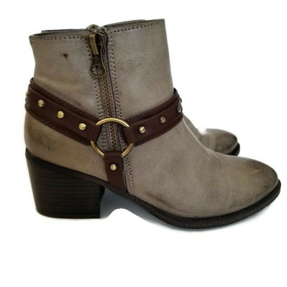 Kohls Sonoma Women's Biker Brown Ankle Boots Sz 8 - Picture 5 of 9